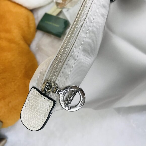 NWT Longchamp Le Pliage Original Large Shoulder Nylon Bag Tote IN OFF WHITE - Picture 10 of 14
